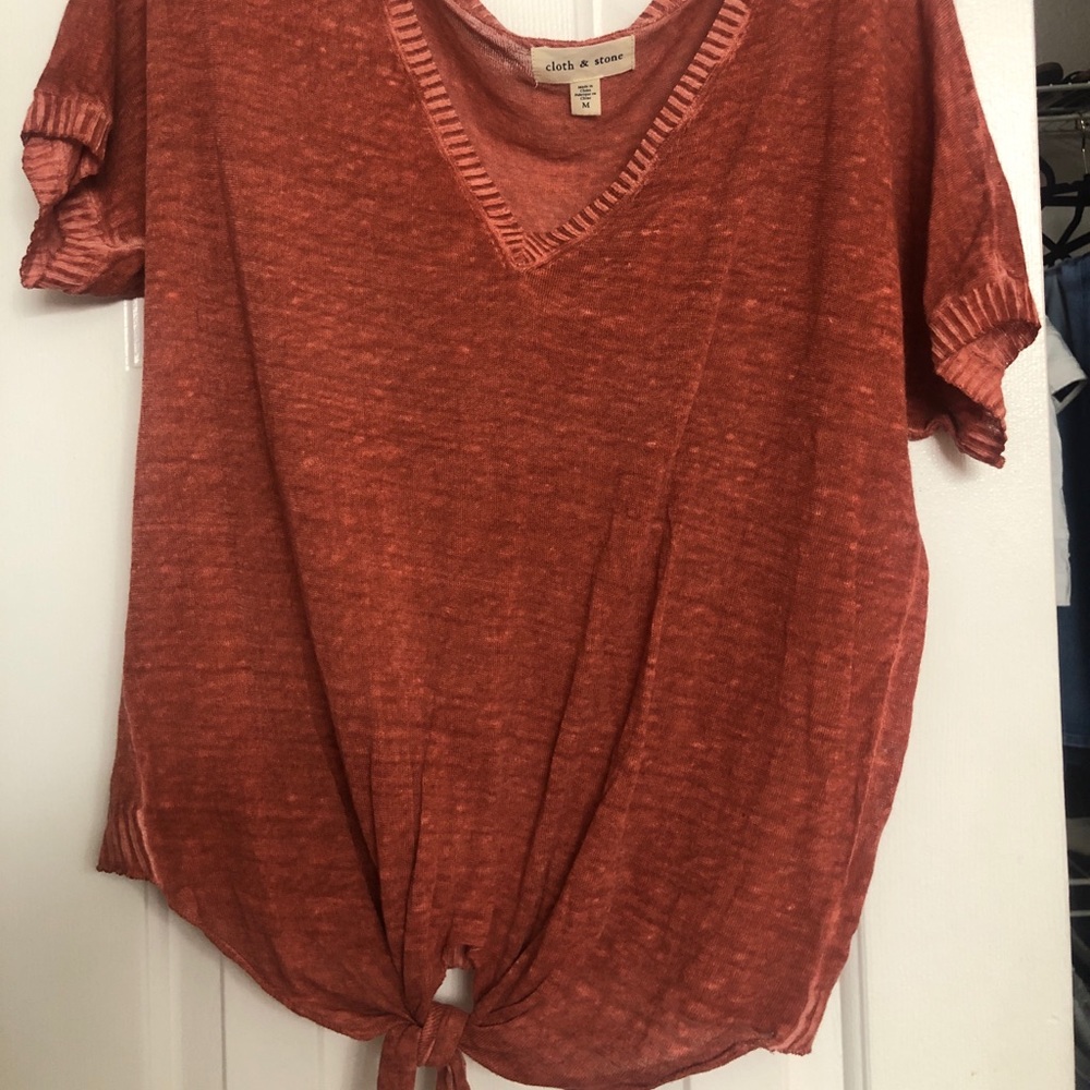 Anthropologie Cloth + Stone Medium Shirt w/ Tie